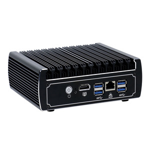Intel Celeron 3865U /I3/I5ファンレスミニPC12v X86産業用組み込みBOX 6 LANポートディスプレイ組み込みコンピューターOEM /ODMストック - Product Image 4