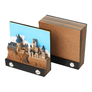 Omoshiroi <strong>Block</strong> Hary Potter Weekly Calendar <strong>Paper</strong> <strong>Block</strong> 3d Hogwarts Castle <strong>Memo</strong> Pad <strong>Note</strong> <strong>Cube</strong> With Retail Gift Box - Product Image 2