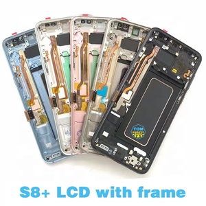 Pantalla Para Samsung S8 + S8 Plus G955R4 AMOLEDหน้าจอโทรศัพท์เดิมสําหรับSamsung S8 + S8Plus G955F G955FDจอแสดงผลLCDกรอบ