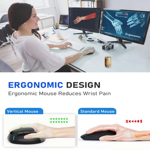 OEM ODM E-YOOSO basso prezzo MOQ DPI 4800 USB Mouse Wireless ricaricabile Tri-modalità ergonomico senza fili per ufficio - Product Image 2