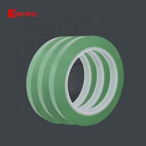 库存绿色PVC汽车漆曲线工艺耐高温喷涂遮蔽分离绉纱细线胶带
