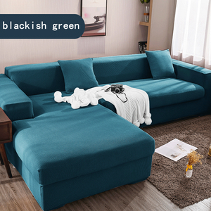 Sarung Sofa elastis desain warna polos kustom kualitas tinggi sarung Sofa elastis bentuk L Universal - Product Image 5