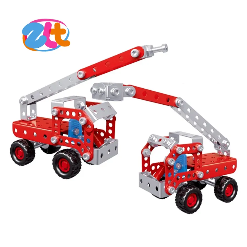 Montaggio FAI DA TE modello di camion dei pompieri giocattolo per bambini 3d puzzle di metallo