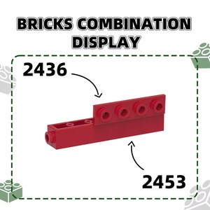BLOCKMOC 2453 Plastic Building <strong>Blocks</strong> Educational Castle Accessories for Kids Model Toy Compatible with Bricks for Gift Boxes - Product Image 4