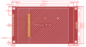 Modulo LCD SPI 4.0 pollici con risoluzione ST7796 480x320 TFT per Arduino e STM32