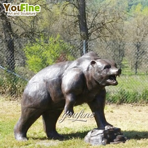 Kích thước lớn hiện đại đúc nghệ thuật đồng đồng gấu và Đại Bàng chiến đấu tượng để bán - Product Image 4