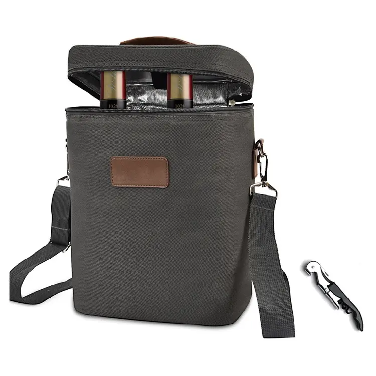 Customized 4pcs oxford handbag shoulder tote wine carrier storage bag insulated portable cooler box bag