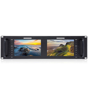 Monitor de cámara de control de pantalla IPS de 3RU Montado en Rack dual de 7 pulgadas 4K HD-MI SDI 1920x1200 (incluida la interfaz de red) - Product Image 1