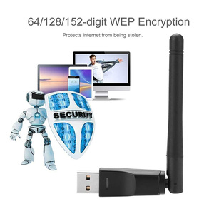 Ralink 5370迷你USB Wifi适配器2Dbi天线局域网适配器网卡802.11b/n/g笔记本电脑桌面电视盒天线 - Product Image 3