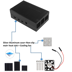 Цена от производителя, Raspberry Pi 4, алюминиевый корпус, радиатор, охлаждающий вентилятор с высокоэффективным охлаждением для Raspberry Pi 4 - Product Image 5