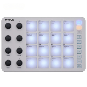 M-VAVE SMC-PAD контроллер MIDI Strike Pad RGB подсветка MIDI клавиатура BT соединение низкая задержка 3,5 мм выходной интерфейс MIDI Pad - Product Image 1