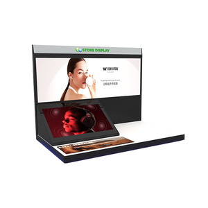 Pantalla inteligente LCD interactiva para tienda, monitor con sensor de reconocimiento, soporte de exhibición de Mostrador acrílico de promoción precisa