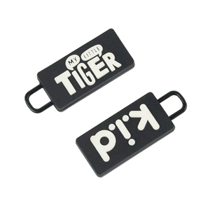 Thương Hiệu Riêng Tên Logo Kim Loại Thanh Trượt Dây Kéo Puller Thanh Trượt Cao Su Dây Kéo Kéo Kéo Cho Túi Xách - Product Image 5