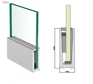 TAKA Top Sell Rahmenlose Glas balustrade U Aluminium Kanal klemme Handläufe Schlecht/Balkon Glas geländer Handlauf