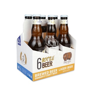 Có thể gập lại số lượng lớn gói bia chai thủy tinh bao bì carton 6 gói bia kẹo bao bì dập nổi hộp - Product Image 2