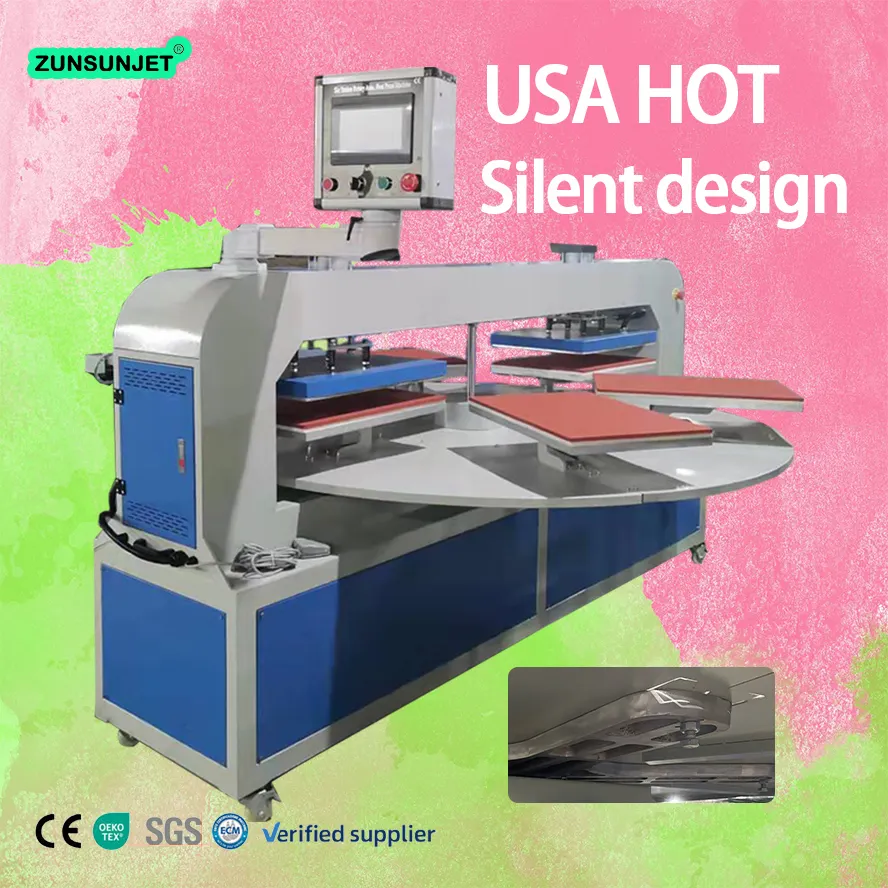 Macchine per il trasferimento di calore ad automazione circolare che ruotano macchine automatiche per la stampa di calore