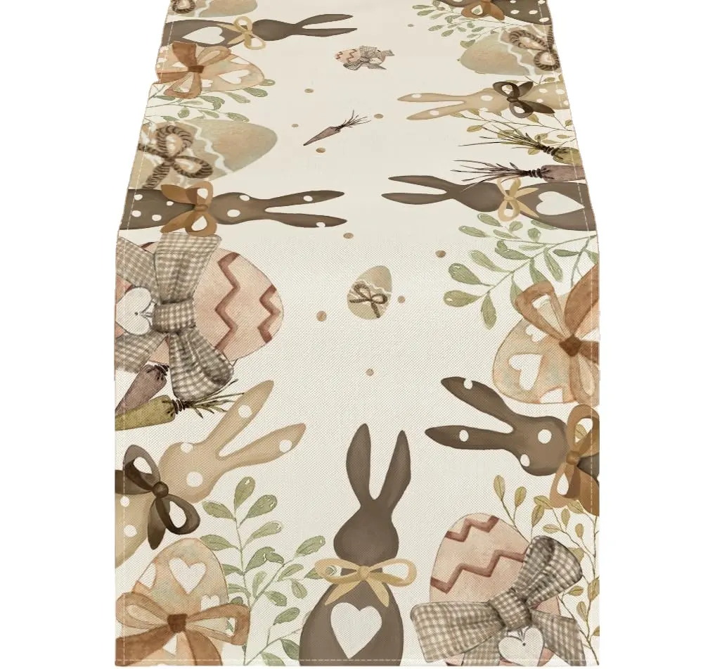Cross border hot Easter carrot rabbit tablecloths 33cm*183cm restaurant date table decoration doilies Home decor doilies