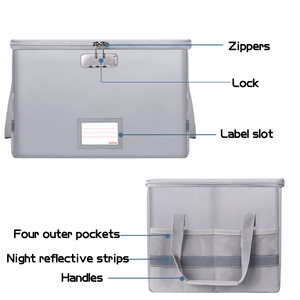 Hộp tập tin với khóa chống cháy tài liệu tổ chức boxoffice tài liệu lưu trữ hộp chống bụi chống thấm nước chống cháy tổ chức - Product Image 3