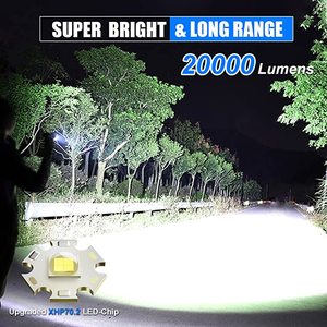 Flashlights 1000+ High Lumens Rechargeable Flashlights Led Torch XHP70.2 Super Bright Handheld Flashlights For Emergency Camping - Product Image 6