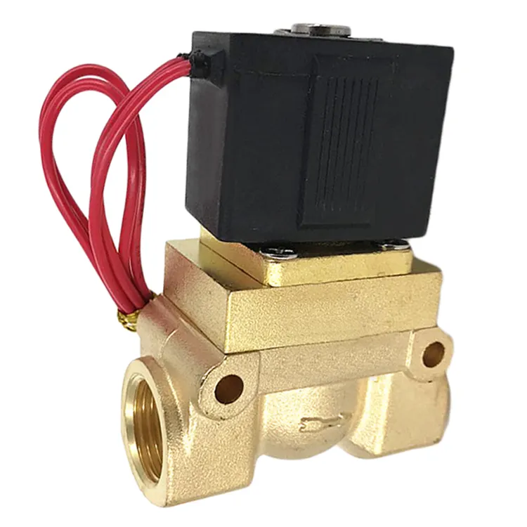 5404 Series 1/4'' 3/8'' 1/2'' 3/4'' 1'' High Pressure High Temperature Brass 2 Way Normally Closed Piston Solenoid Valve 24V 220