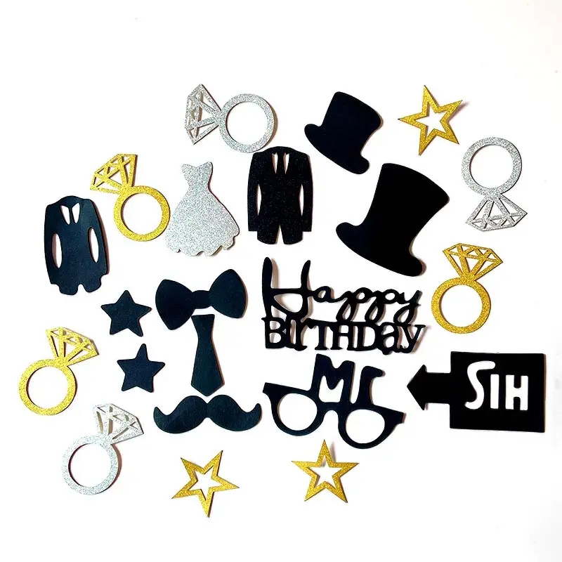 Suit wedding hat beard bow tie cake decorative planting flags male God card baking father happy birthday plug-in