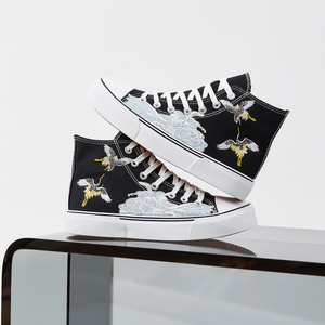 Bán buôn cao cần cẩu hàng đầu Thêu Giày vải cho phụ nữ người đàn ông ren lên giày thời trang ở mức giá thấp - Product Image 6