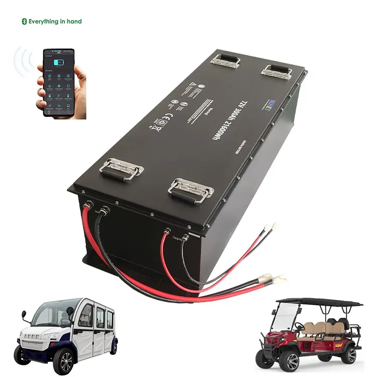 OEM ODM sin necesidad de mantenimiento recargable 36V 48V 72v 100ah 200ah 300ah batería de iones de litio Lifepo4 carrito de golf baterías