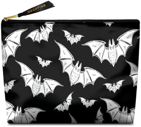 Halloween bat-makeup bags