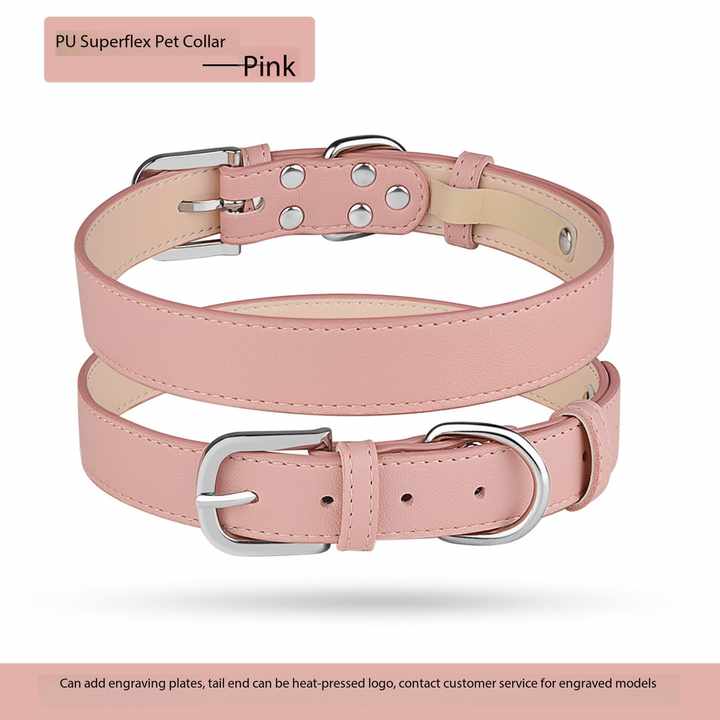 Pure Color Multiple Color Options Adjustable Wear-resisting Cortical Material Pu+microfiber Pet Decorate Accessory