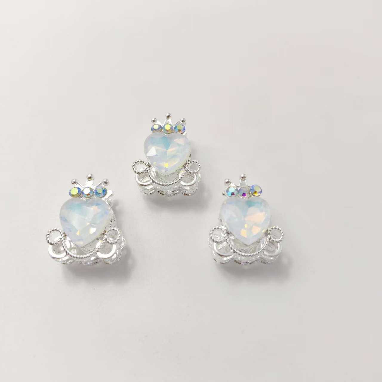 Diamant blanc moka plaqué argent