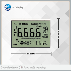 Display monocromatico ad alto contrasto a 7 segmenti TN positivo personalizzato SJXD158787C eccellente Smart Meter Display moduli LCD - Product Image 4