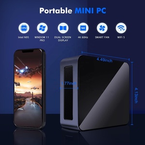 Sıcak satış mini pc intel celeron DDR4 M.2NVME üç ekran HD * 2 + DP Mini adet bilgisayar Barebone bilgisayar - Product Image 5