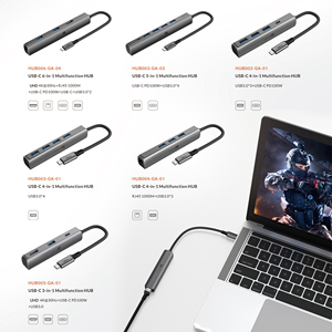 UNIEAN Wholesale Usb C Hub 3.0 10 in 1 <strong>Adapter</strong> Docking Station Type C Usb Hub 4 Ports <strong>8</strong> in 1 Usb C Hub for Macbook Pro - Product Image 3
