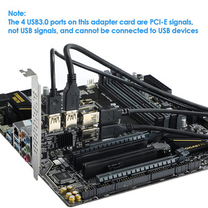 SuperSpeed PCIe 1ถึง4 PCIe 4พอร์ต USB 3.0ตัวคูณขยายการ์ด Riser - Product Image 4