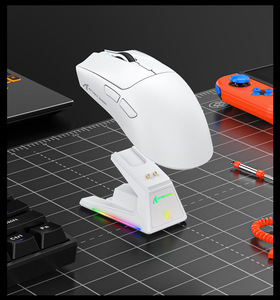 เมาส์ไร้สาย RGB โหมดโจมตี X1ฉลาม Tri-Mode PAW3395เมาส์เล่นเกมมืออาชีพพร้อมฐานชาร์จทัชแพด - Product Image 3
