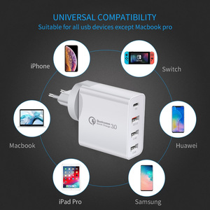 48W Quick Charge PD Type C USB 4 Ports Wall Charger for iPhone Samsung Xiaomi Tablet QC <strong>3</strong>.0 Fast Charging EU UK <strong>AU</strong> Plug Adapter - Product Image 3