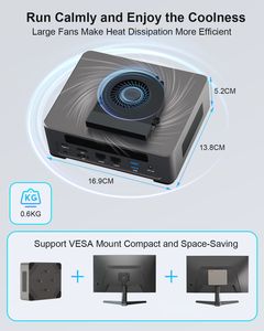 Hystou Mini <strong>Desktop</strong> Gaming PC Office CPU I7-1255U <strong>Computer</strong> Intel Core DDR5 Wins10 <strong>Linux</strong> - Product Image 5
