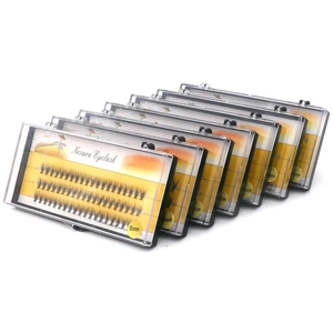 Düğüm ücretsiz özel etiket 20 D el yapımı kirpik küme küme kirpik kalın sahte vizon sentetik saç makinesi yapımı 8 Dd 0.05 20 takım - Product Image 2
