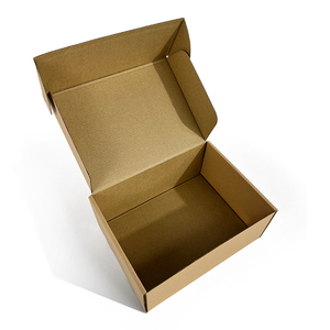 免费样品大棕色白纸板邮寄瓦楞纸箱包装盒适用于小型企业 - Product Image 1
