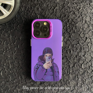 Kızlar için şık tasarımcı PC telefon kılıfı kabuk renkli Coque ile uyumlu iPhone XR XS 16 15 14 13 12 11 Pro Max - Product Image 2