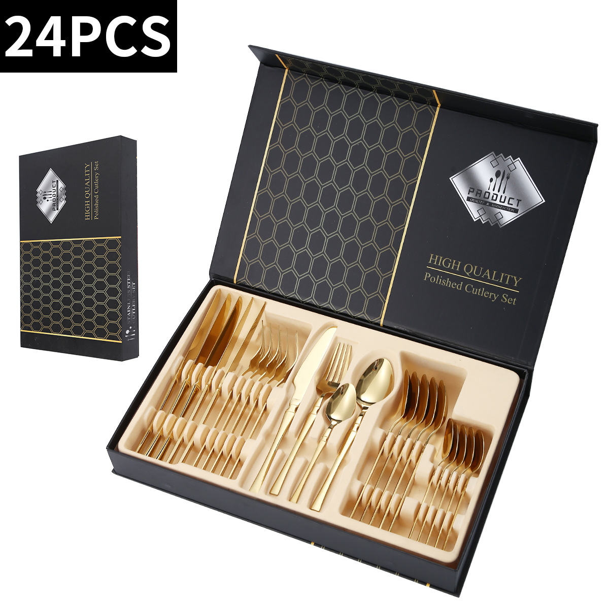 ชุดกล่องงานฝีมือสีเหลือบ 24 ชิ้น