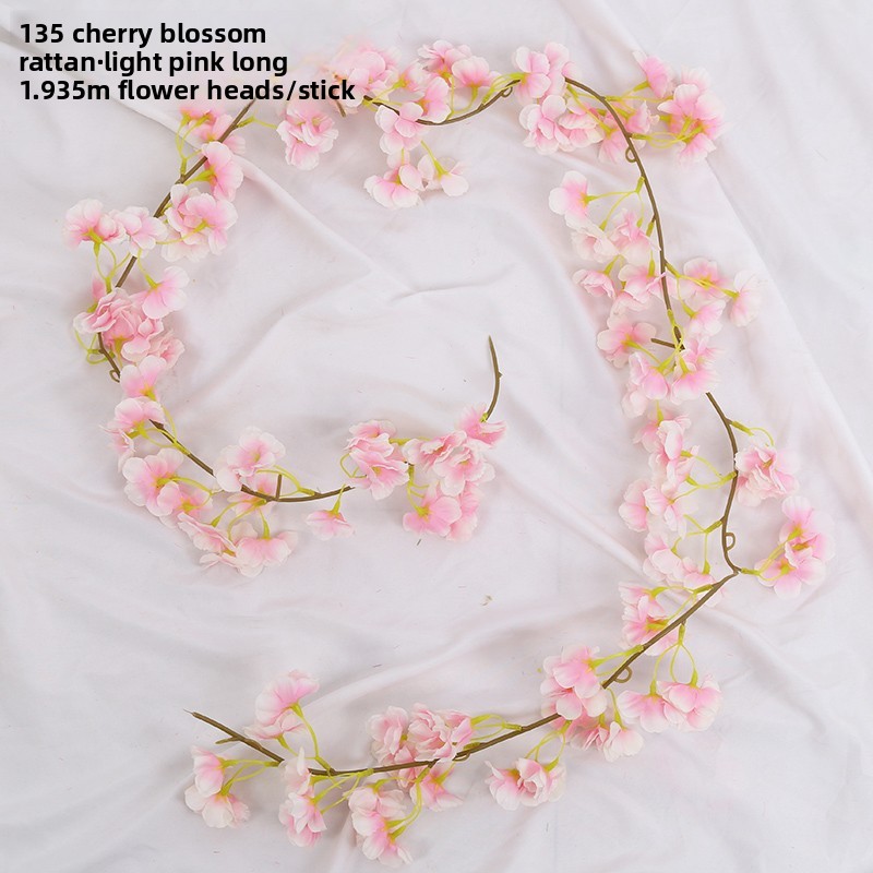 135 têtes de fleurs de cerisier rose clair -1