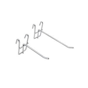 Gancio in metallo argento personalizzato con gancio a parete a filo singolo per ispessimento in metallo per risparmiare spazio a gancio singolo per la visualizzazione - Product Image 5