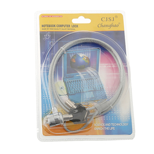 Cable de seguridad plateado para ordenador portátil, bloqueo con llave, 1,2 m, gran oferta - Product Image 2