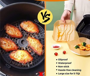 Nồi chiên không khí giấy lót dùng một lần không dính giấy da Sheets đối <span class=keywords><strong>Baking</strong></span> cấp thực phẩm giấy lót cho <span class=keywords><strong>Baking</strong></span> rang lò vi sóng - Product Image 3