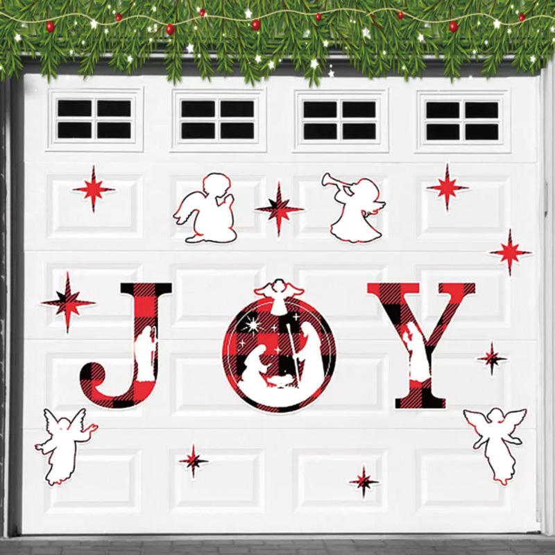 สติกเกอร์แม่เหล็กติดประตูโรงรถลายคริสต์มาส ปรับแต่งได้ 8