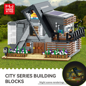 Hw 3832pcs Lambda Nhà Mô Hình Kit khối xây dựng Bộ Giáo dục biệt thự sang trọng STEM học tập xây dựng gạch đồ chơi cho trẻ em - Product Image 2