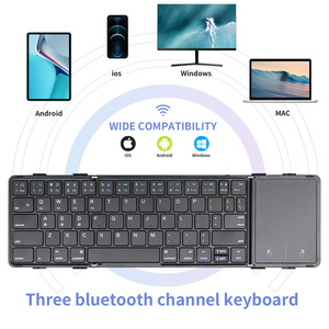 Tastiera portatile senza fili tastiera bluetooth con Mouse Touchpad tastiera piegata per iPad Android - Product Image 2