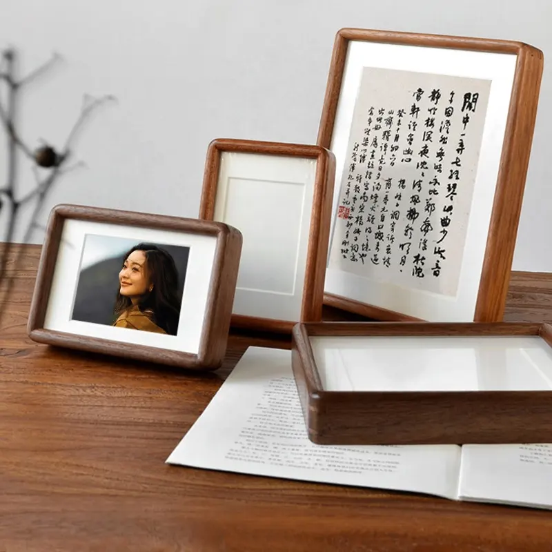 Foto certificato di stampa cornice legno appesa da parete arte Freestanding e a parete pressato telaio fiore formato A4 scatola di cartone cornice per foto