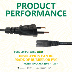 Cable de alimentación de repuesto Inmetro negro para electrodomésticos, enchufe de 2 pines, Brasil AC NEMA macho IEC hembra para Monitor de ordenador básico - Product Image 3